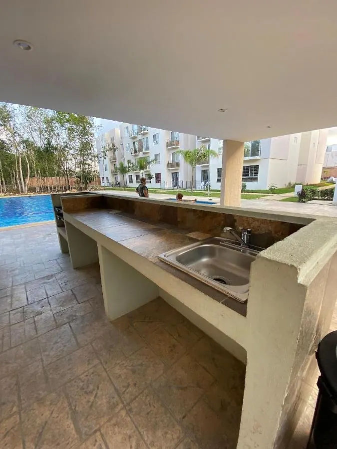 Daire Gran Apartamento En Privada - Pool Kids Zone Bbq Playa del Carmen